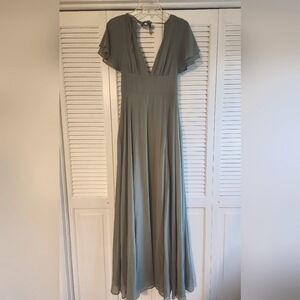 Lulu Flutter Sleeve maxi dress